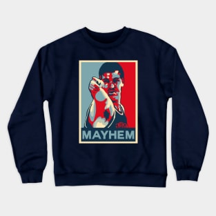 Bill Laimbeer Mayhem Obama Hope Large Print Crewneck Sweatshirt